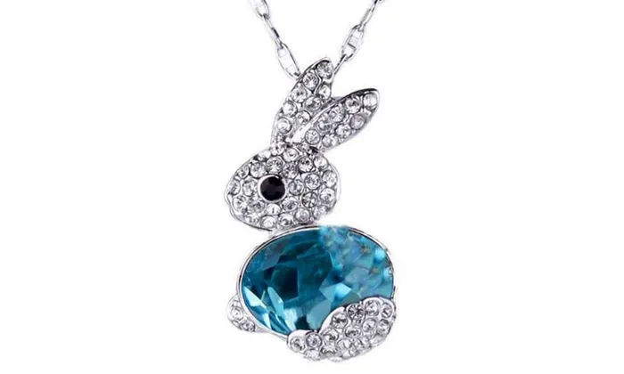 Crystal Little Rabbit Shaped Pendant Necklace sparklingselections Necklaces Crystal Little Rabbit Shaped Pendant Necklace sparklingselections Necklaces