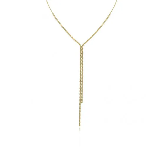 Double Chain Lariat Tennis Necklace Alev Jewelry Necklaces