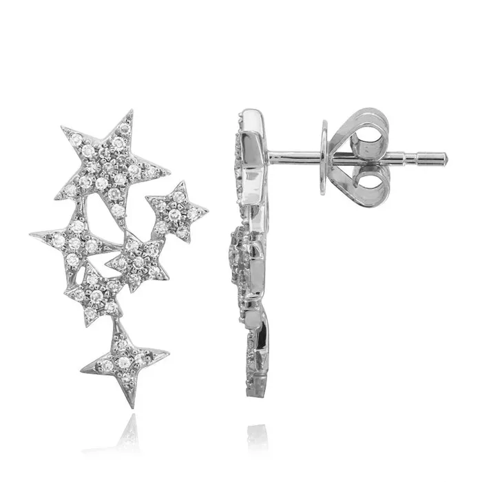 Earrings Alev Collection Diamond Multi Star Earring