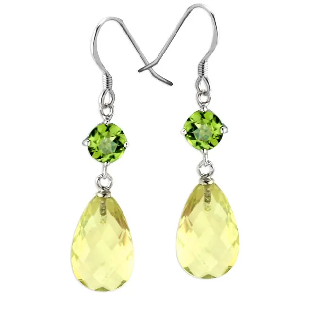 Earrings Elisa Ilana Lemon Quartz and Peridot Earrings342987