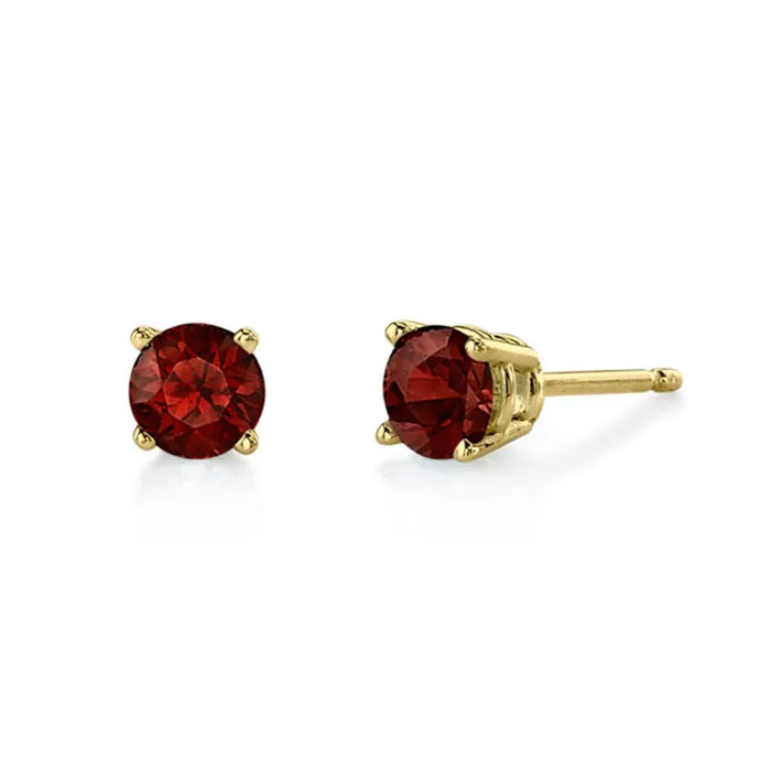 Earrings Garnet 4mm Earrings4257 Elisa Ilana
