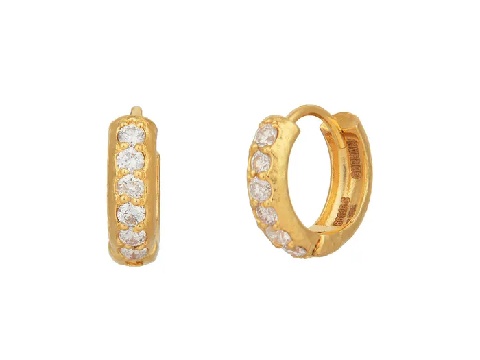 Earrings GG GOLD TRAD GURHAN Hoopla Gold Diamond Huggie Hoop Earrings 6Stone Round Hinged Earrings GG GOLD TRAD GURHAN Hoopla Gold Diamond Huggie Hoop Earrings 6Stone Round Hinged