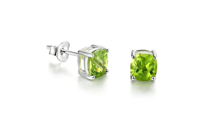 Earrings Green Natrual Gemstone Stud Earrings sparklingselections