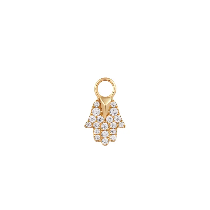 Earrings MIRIAM Diamond Hamsa Earring Charm Aurelie Gi