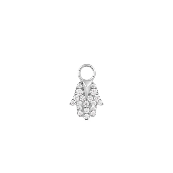 Earrings MIRIAM Diamond Hamsa Earring Charm Aurelie Gi Earrings MIRIAM Diamond Hamsa Earring Charm Aurelie Gi