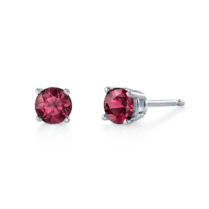 Earrings Rhodolite 4mm Earrings4259 Elisa Ilana
