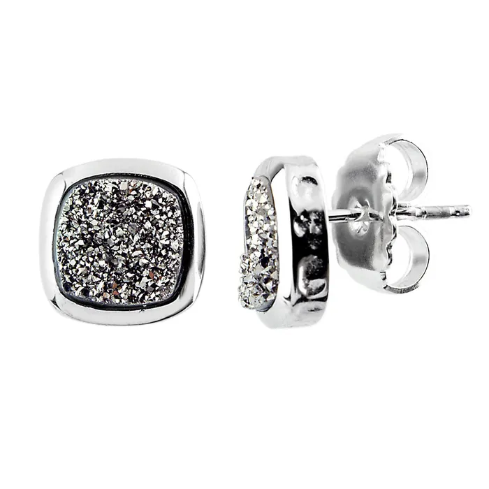 Earrings Silver Drusy Post Earrings341974 Elisa Ilana
