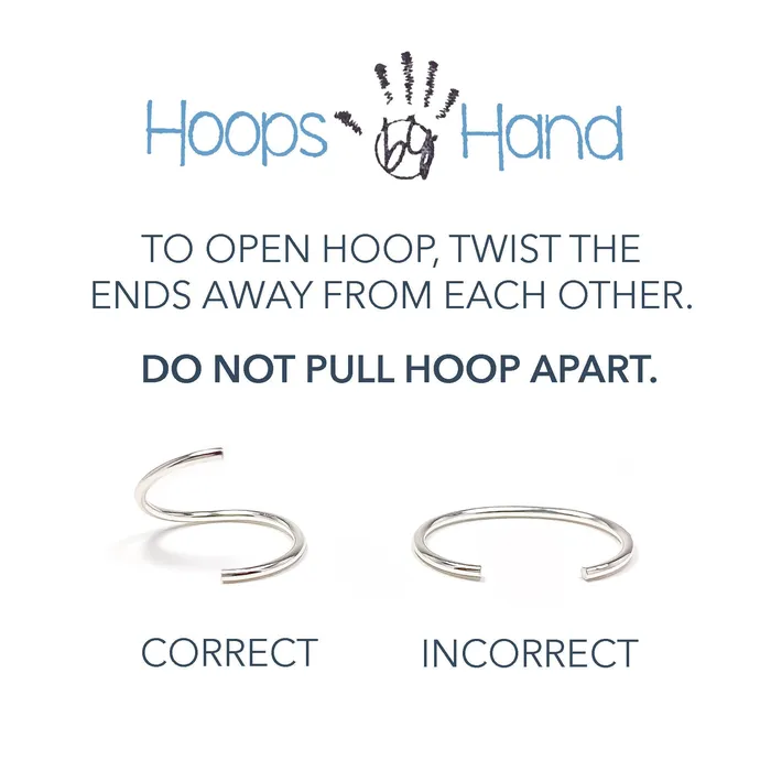 Earrings Solid White Gold Hoop Earrings 8mm 9mm 10mm Hoops By Hand