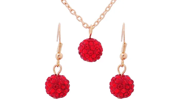Earrings sparklingselections Best Necklace Earrings Jewelry Sets New Ball Shape Red Colors Wedding Engagement Accessories Earrings sparklingselections Best Necklace Earrings Jewelry Sets New Ball Shape Red Colors Wedding Engagement Accessories