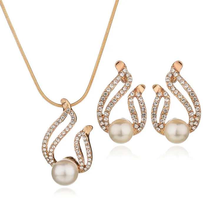 Earrings Trendy Simulated Pearl Jewelry Set Womens Fashion Classic Necklace Earrings Jewelry For Girls Gifts sparklingselections Earrings Trendy Simulated Pearl Jewelry Set Womens Fashion Classic Necklace Earrings Jewelry For Girls Gifts sparklingselections