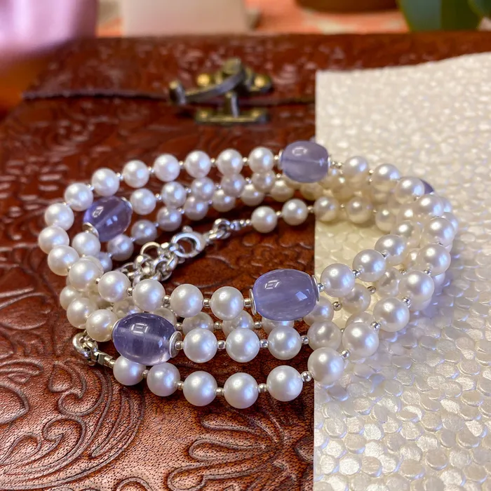Elisa Ilana 36 Pearl Chalcedony Necklace Necklaces