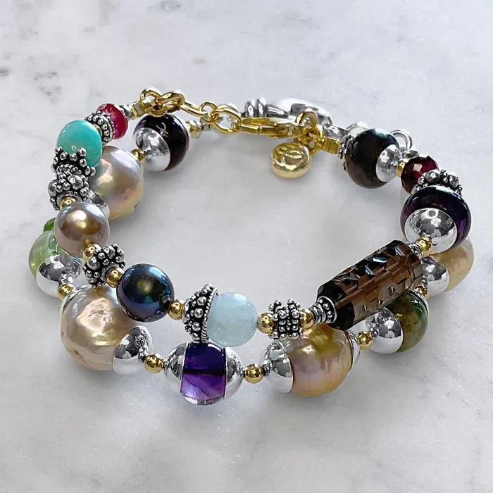 Elisa Ilana Bracelets Fireball Pearls Gemstones Bracelet