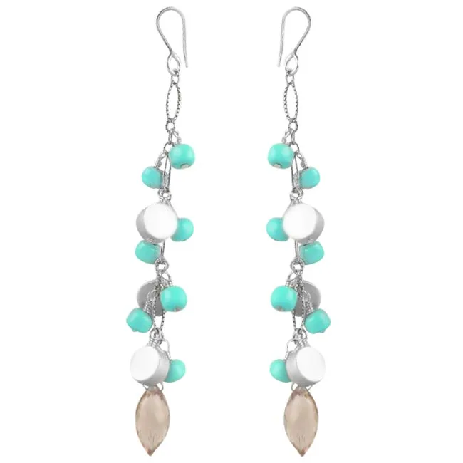 Elisa Ilana Earrings Sleeping Beauty Turquoise Champagne Citrine Earrings257237 Elisa Ilana Earrings Sleeping Beauty Turquoise Champagne Citrine Earrings257237