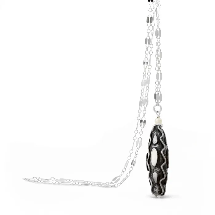 Elisa Ilana Necklaces Impressionist Collection Detailed Silver Necklace