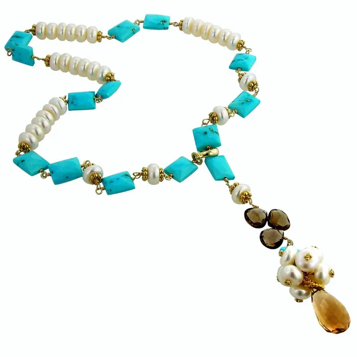 Elisa Ilana Necklaces Sleeping Beauty Turquoise Necklace211222