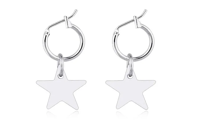 Endless Circle Hoop Star Earring For Women sparklingselections Earrings
