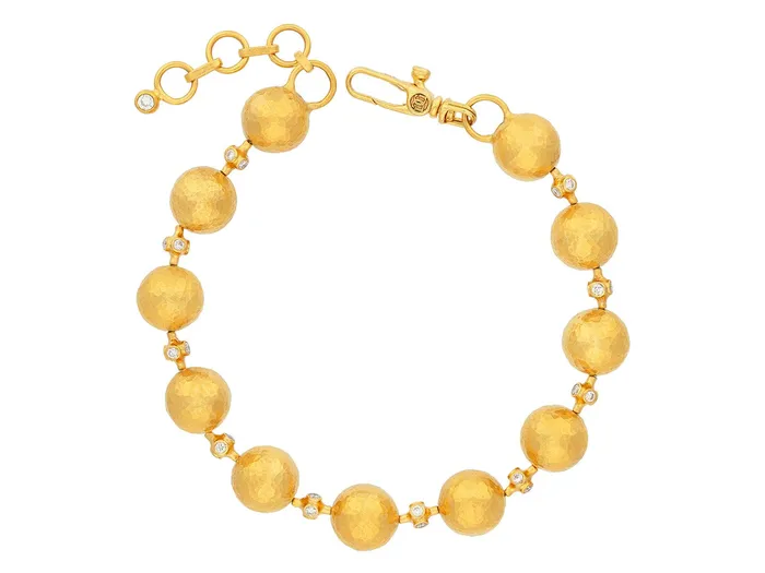GG GOLD COR Bracelets GURHAN Spell Gold Diamond All Around SingleStrand Bracelet 10mm Balls GG GOLD COR Bracelets GURHAN Spell Gold Diamond All Around SingleStrand Bracelet 10mm Balls