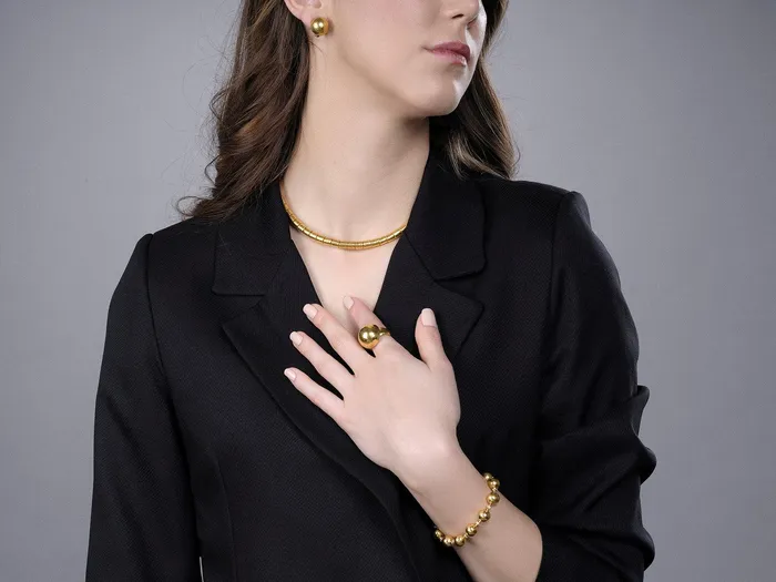 GG GOLD COR Bracelets GURHAN Spell Gold Diamond All Around SingleStrand Bracelet 10mm Balls