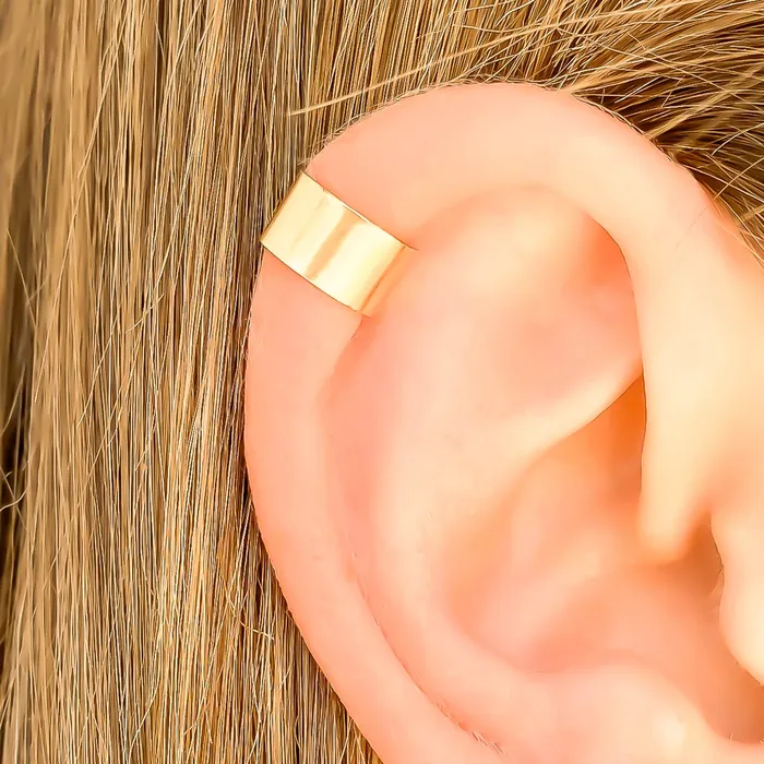 Gold Filled Ear Cuff Smooth Hoops By Hand Earrings