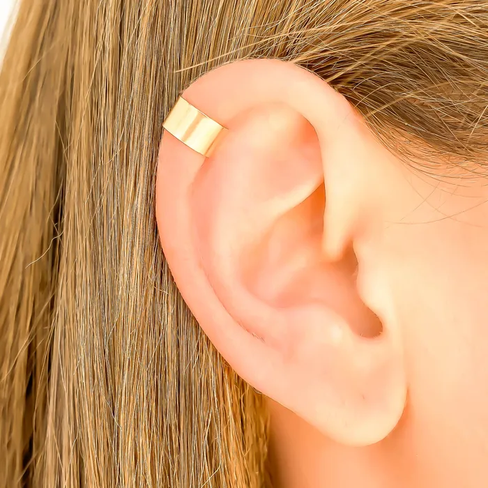 Gold Filled Ear Cuff Smooth Hoops By Hand Earrings
