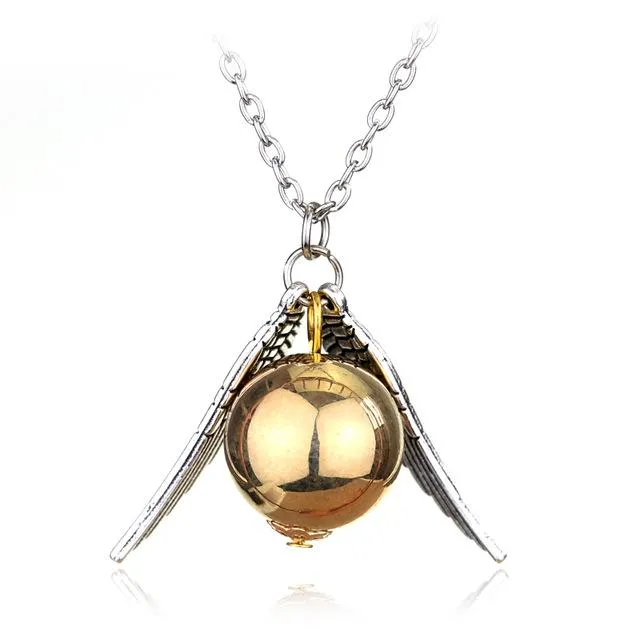 Golden Snitch Fly Ball Wings Pendant Necklace sparklingselections Necklaces Golden Snitch Fly Ball Wings Pendant Necklace sparklingselections Necklaces
