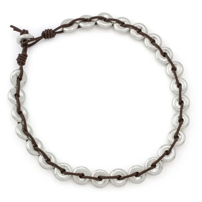 Greek Leather Donut Necklace Elisa Ilana Necklaces