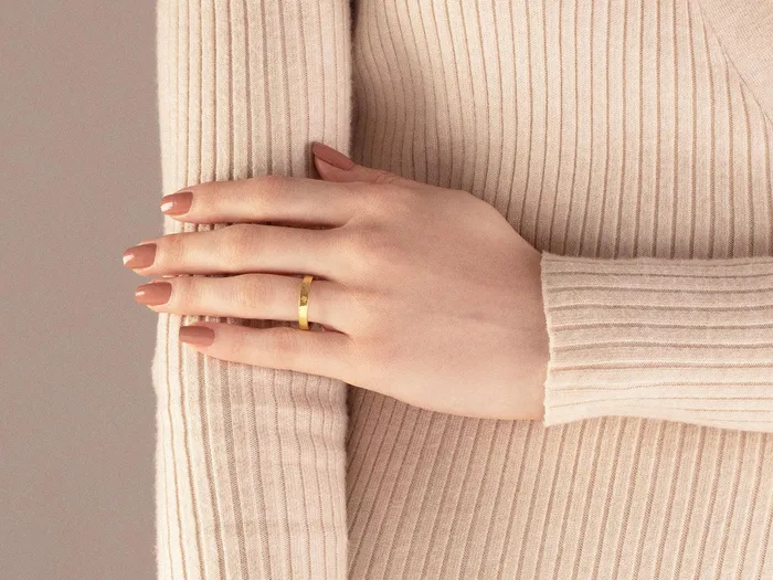 GURHAN Bridal Gold Band Ring 325mm Wide Plain GG GOLD TRAD Rings