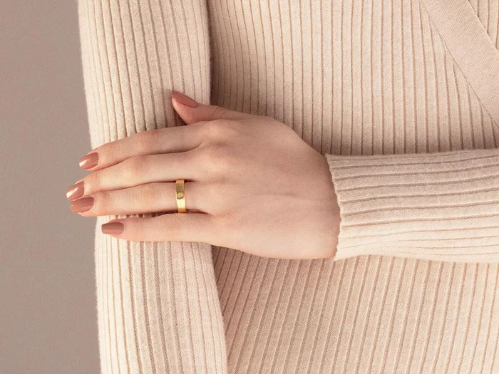 GURHAN Bridal Gold Band Ring 5mm Wide Plain GG GOLD TRAD Rings