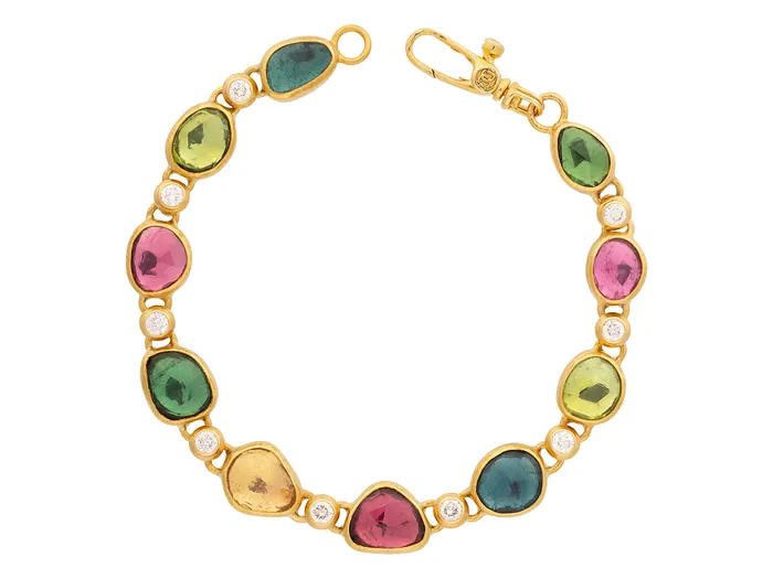 GURHAN Elements Gold Tourmaline All Around SingleStrand Bracelet Mixed Amorphous Shapes GG GOLD OOAK Bracelets GURHAN Elements Gold Tourmaline All Around SingleStrand Bracelet Mixed Amorphous Shapes GG GOLD OOAK Bracelets