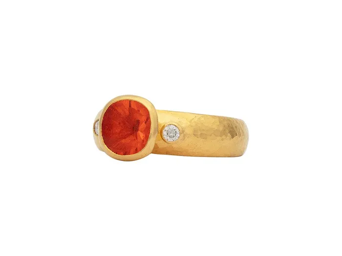 GURHAN Prism Gold Opal Cocktail Ring 8mm Cushion Shape GG GOLD OOAK Rings GURHAN Prism Gold Opal Cocktail Ring 8mm Cushion Shape GG GOLD OOAK Rings