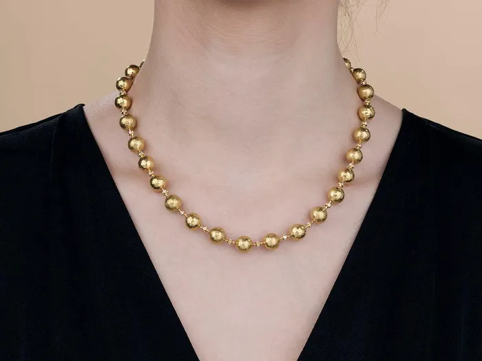GURHAN Spell Gold Diamond SingleStrand Beaded Short Necklace 10mm Balls GG GOLD COR Necklaces