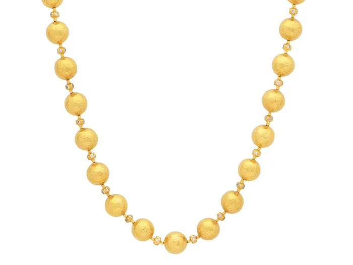 GURHAN Spell Gold Diamond SingleStrand Beaded Short Necklace 10mm Balls GG GOLD COR Necklaces