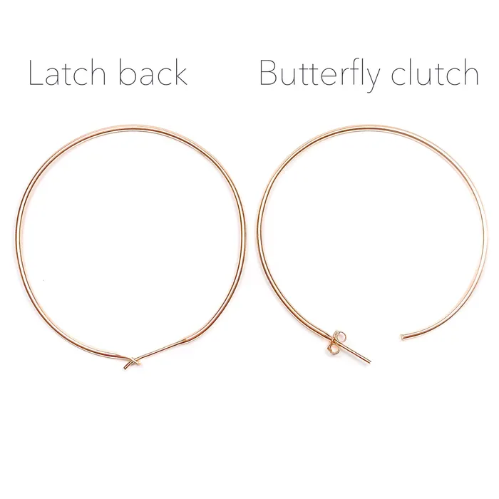 Hoops By Hand Earrings 45mm Large Hoop Earrings 14K Rose Gold Filled