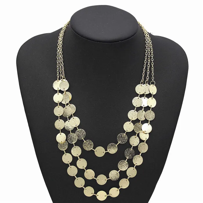 Hot Selling Ethnic Multi Layer Coins Choker Necklace Gold Color Round Necklace Collar Jewelry sparklingselections Necklaces Hot Selling Ethnic Multi Layer Coins Choker Necklace Gold Color Round Necklace Collar Jewelry sparklingselections Necklaces