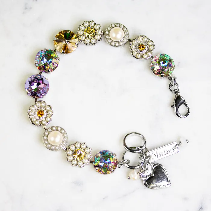 Large Rosette Rivoli Bracelet in Dawn Mariana Bracelets Large Rosette Rivoli Bracelet in Dawn Mariana Bracelets
