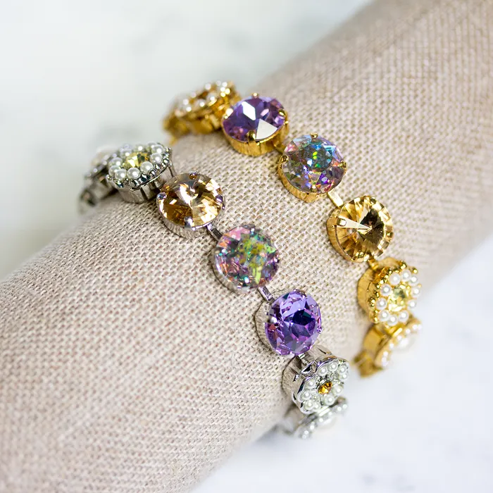 Large Rosette Rivoli Bracelet in Dawn Mariana Bracelets Large Rosette Rivoli Bracelet in Dawn Mariana Bracelets