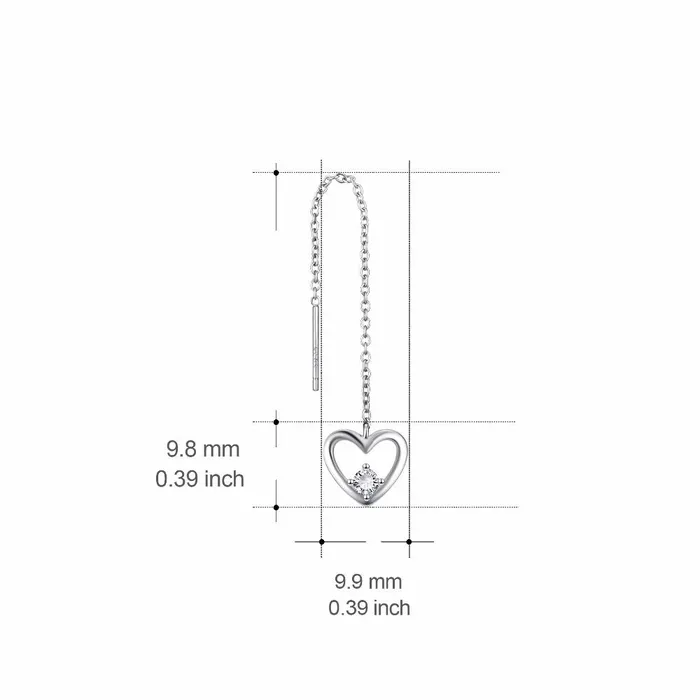 Love Heart Drop Dangle Line Earrings sparklingselections Earrings Love Heart Drop Dangle Line Earrings sparklingselections Earrings