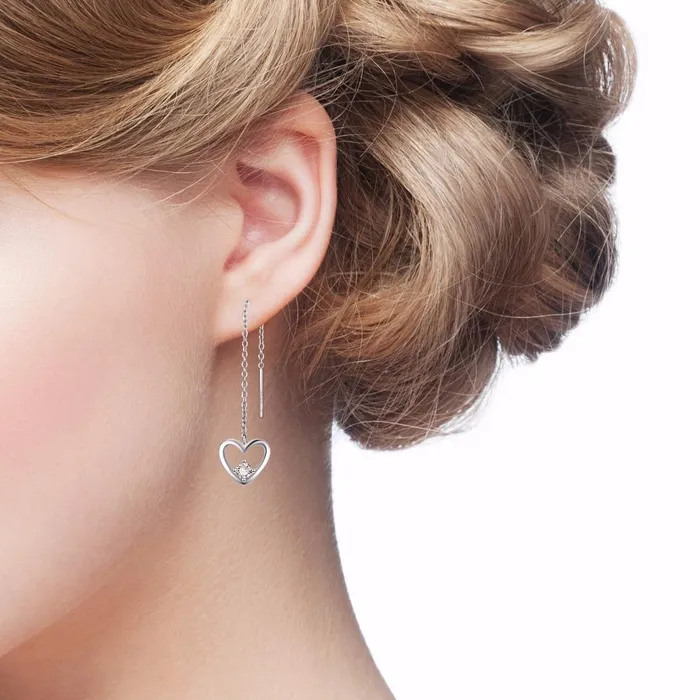 Love Heart Drop Dangle Line Earrings sparklingselections Earrings Love Heart Drop Dangle Line Earrings sparklingselections Earrings