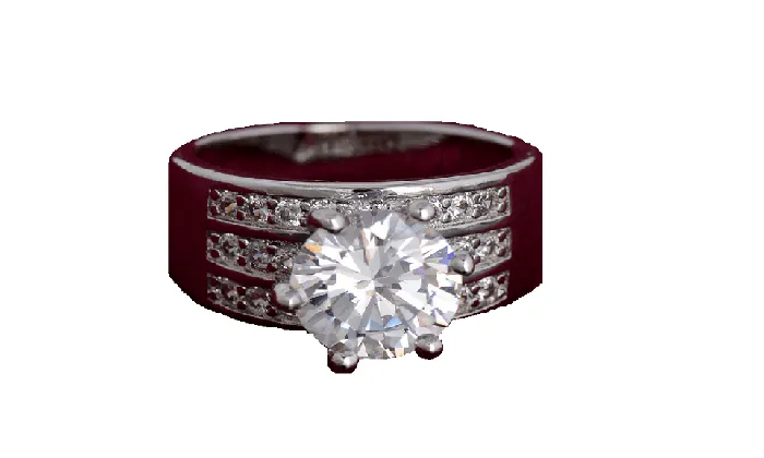 Lovely Luxury Silver Plated Cubic Zirconia Diamond Delicate Ring Party Jewelry For Women Sparkling Selection Rings