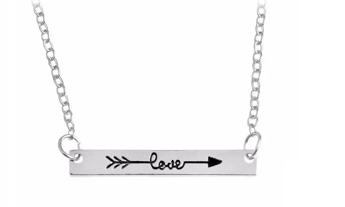 Minimalist Silver Color Love Arrow Shape PendantNecklace sparklingselections Necklaces Minimalist Silver Color Love Arrow Shape PendantNecklace sparklingselections Necklaces