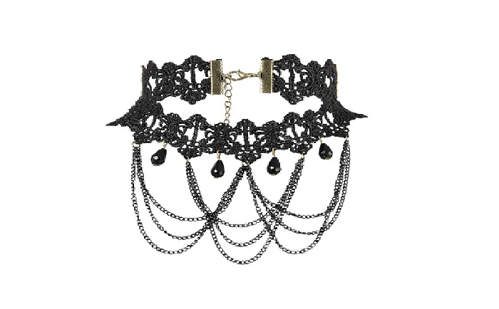 Necklaces Black Lace Velvet Choker Necklace For Women sparklingselections