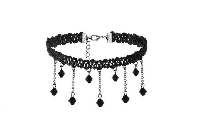 Necklaces Black Lace Velvet Choker Necklace For Women sparklingselections