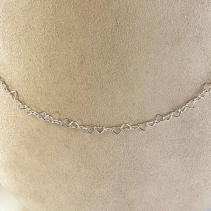 Necklaces Elisa Ilana Heart Chain Necklace w Freshwater Pearl Accent Necklaces Elisa Ilana Heart Chain Necklace w Freshwater Pearl Accent