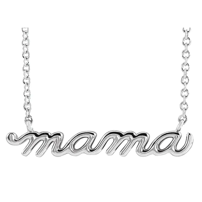 Necklaces Elisa Ilana SS Petite Mama Script Necklace