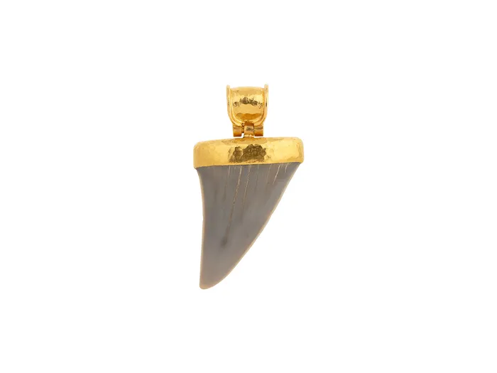 Necklaces GG GOLD OOAK GURHAN Mens Gold Shark Tooth Pendant 25x17mm