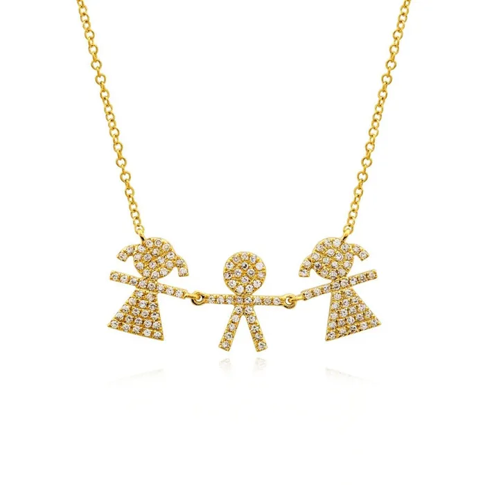 Necklaces Pave Boys and Girls Necklace Alev Collection