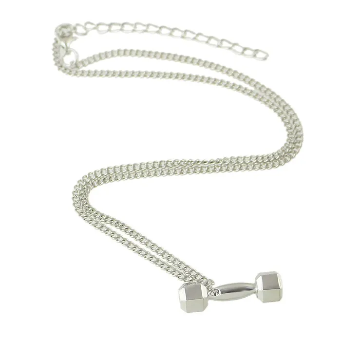 Necklaces sparklingselections Dumbbell Shape Geometric Pendant Necklace for Men Necklaces sparklingselections Dumbbell Shape Geometric Pendant Necklace for Men