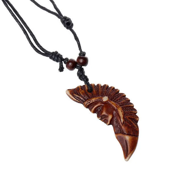 Necklaces sparklingselections Handmade Wax Cord Pendant Necklace for Men Necklaces sparklingselections Handmade Wax Cord Pendant Necklace for Men