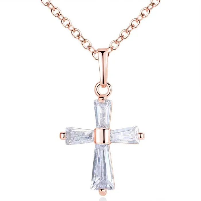 Necklaces sparklingselections Hot Sale Copper Plated Colors Cross Shape Necklace Antique Pendant Jewelry