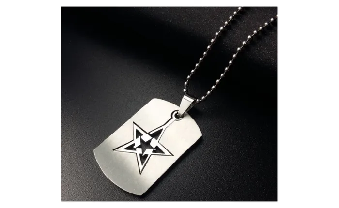 Necklaces sparklingselections Korean Style Pentagram Stainless Steel Pendant Necklace Necklaces sparklingselections Korean Style Pentagram Stainless Steel Pendant Necklace